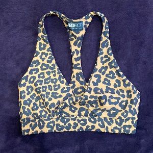 Beach Riot cheetah print sports bra